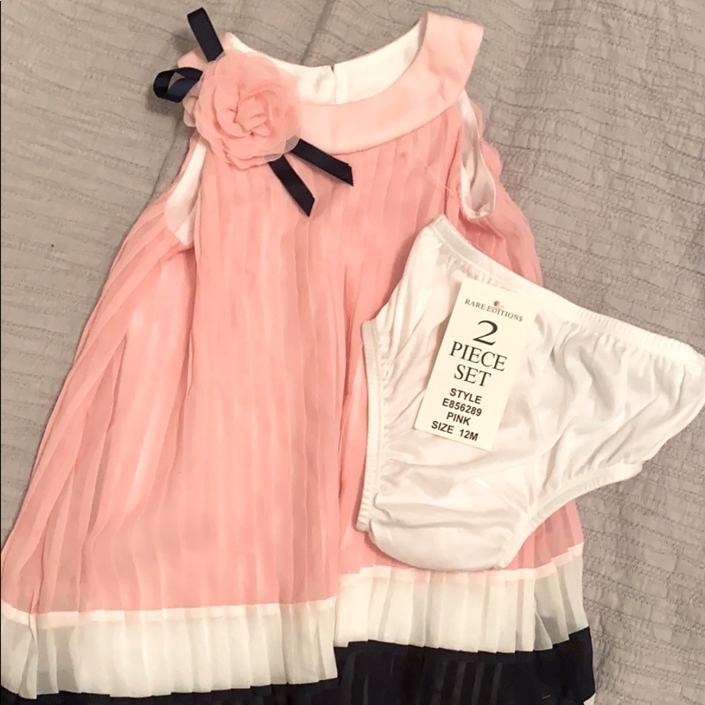 2 piece pink dress size 12 months